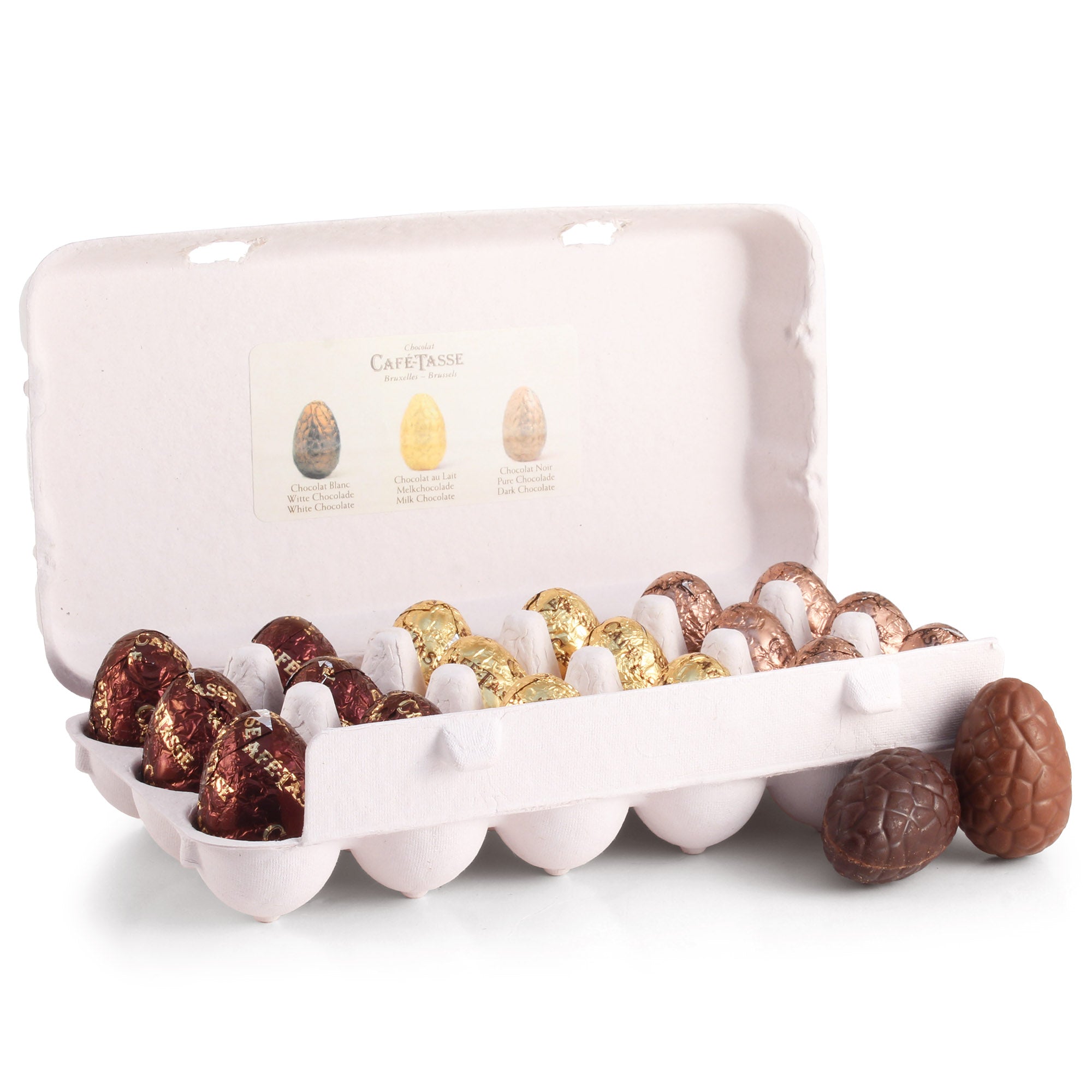 Assorted Chocolate Praline Easter Eggs | 18 Chocolates Egg Carton