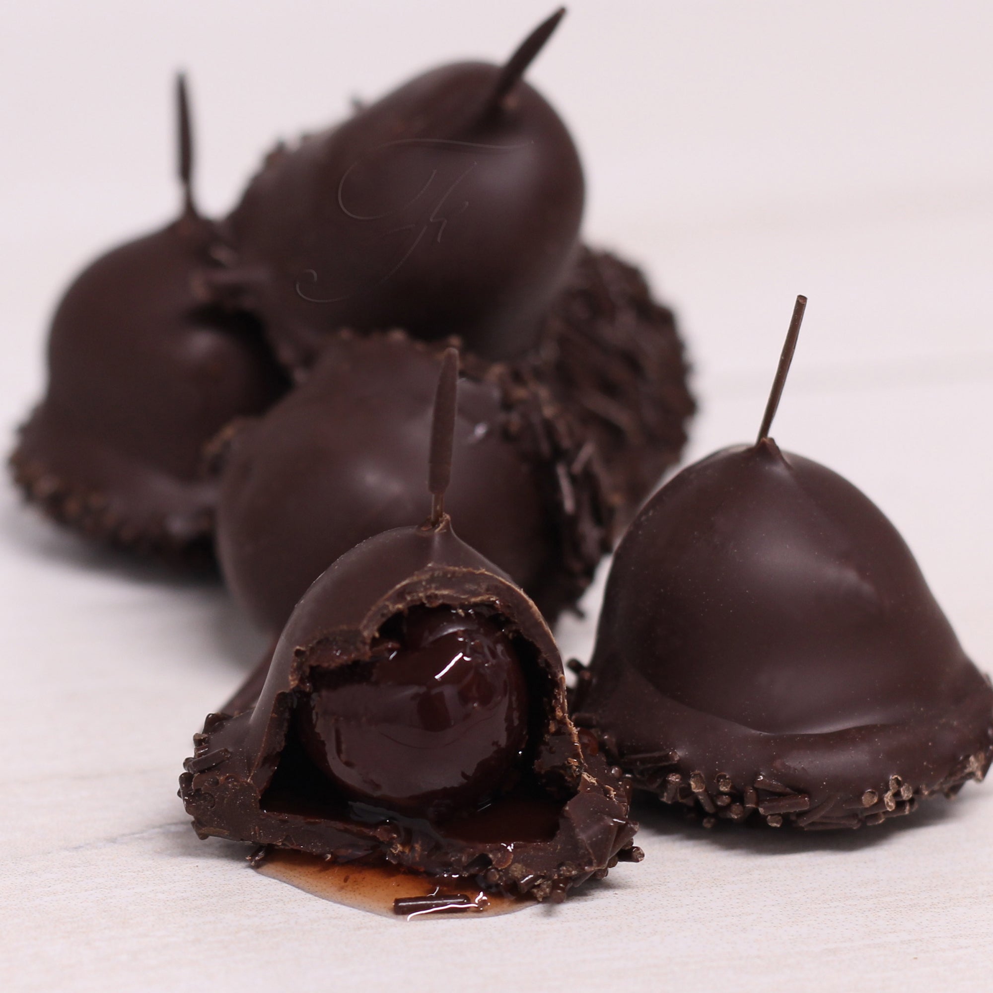 Dark Cherry Liqueur Chocolates