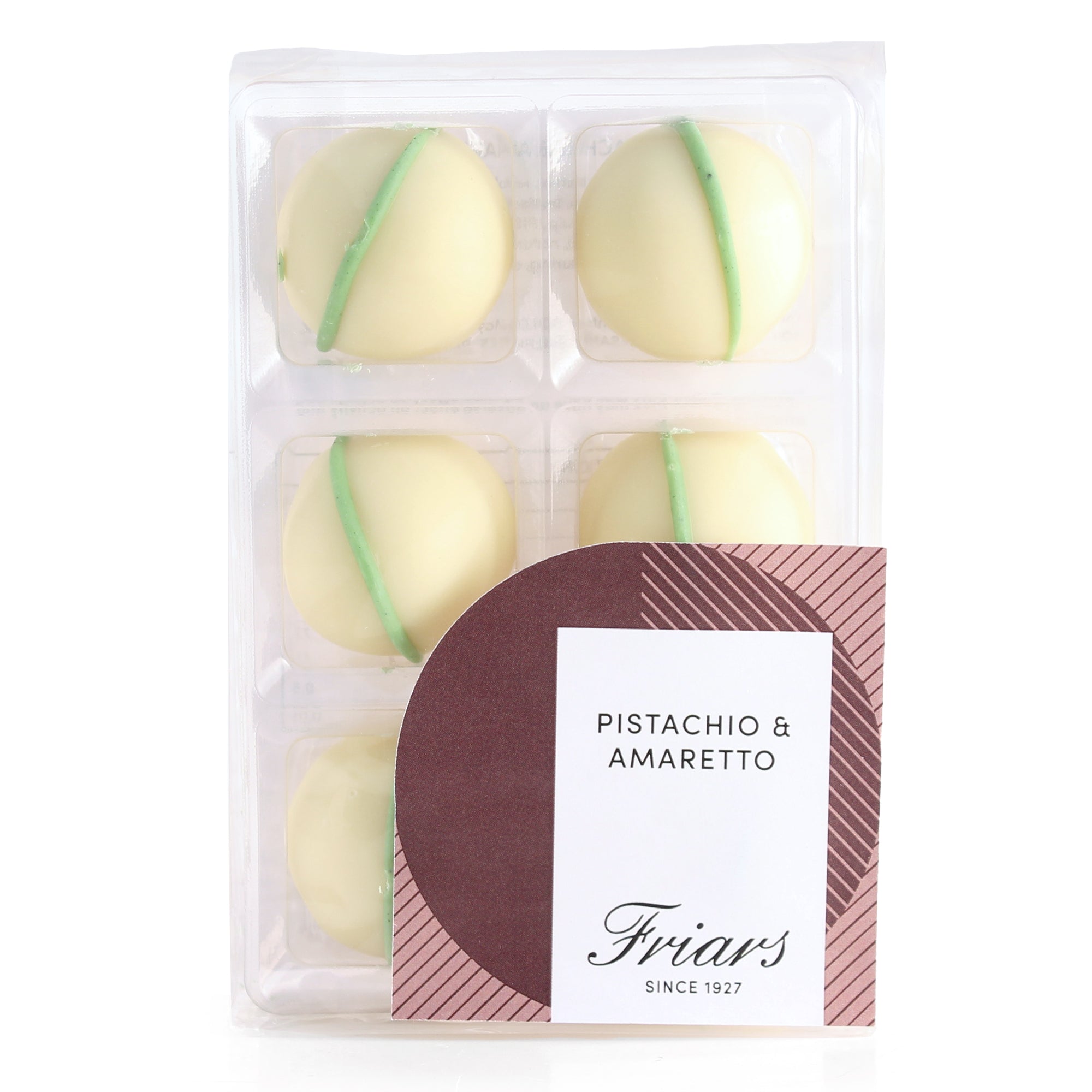 Pistachio & Amaretto White Chocolates