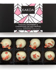 Vegan Strawberry and Champagne chocolate truffles gift box