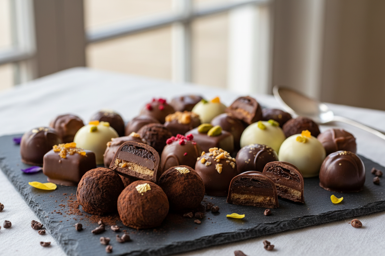 Artisan chocolate and truffles 