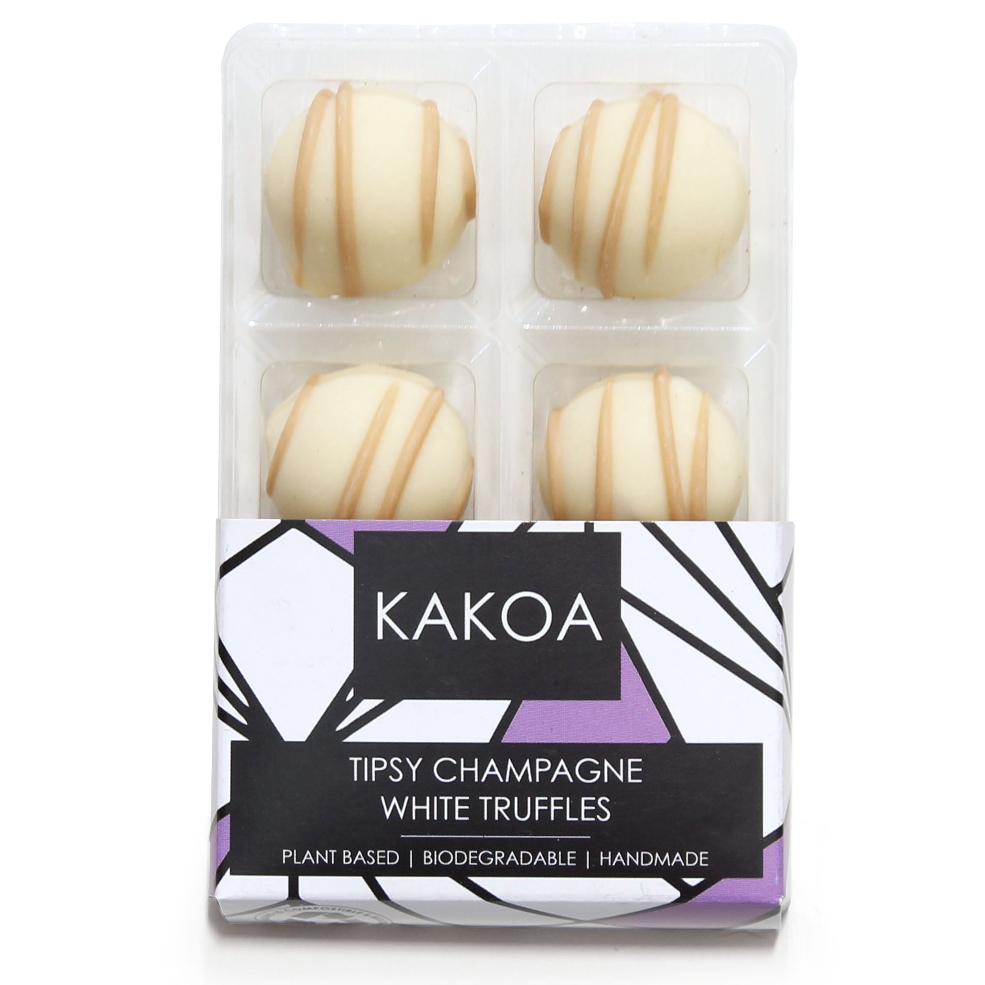 Vegan White Chocolate Champagne Truffles