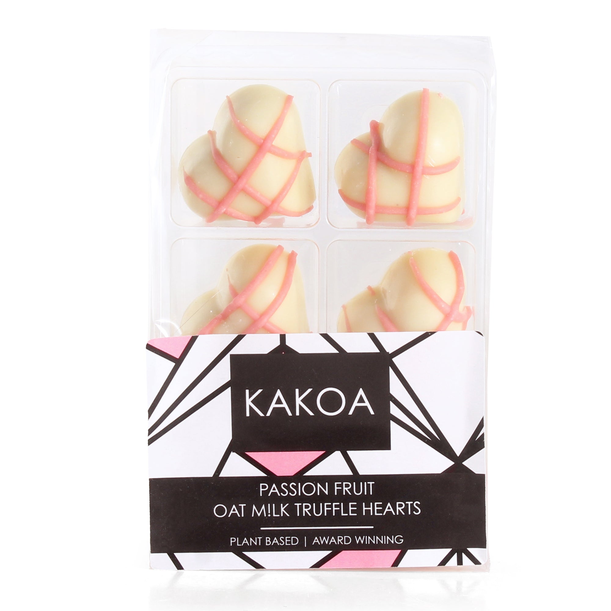Vegan chocolate passion fruit hearts