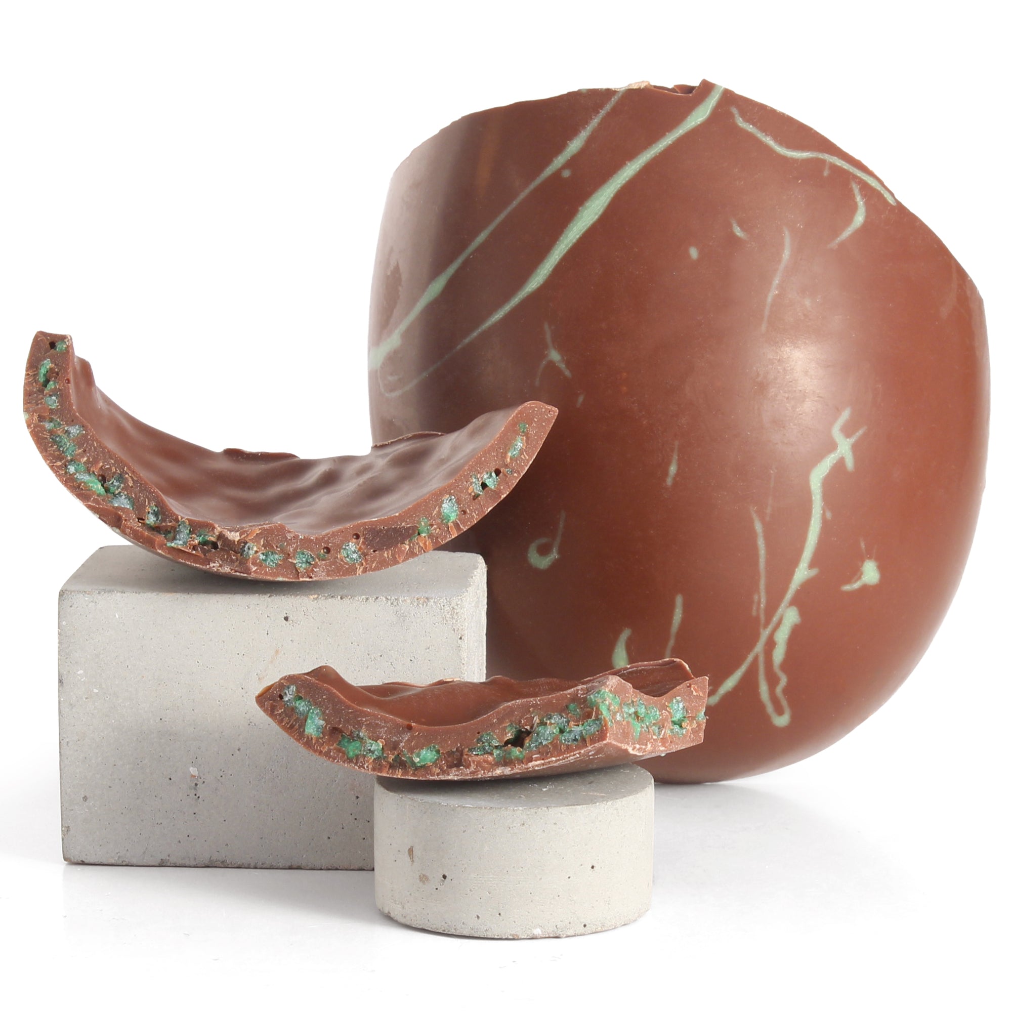 Vegan milk chocolate mint Easter egg