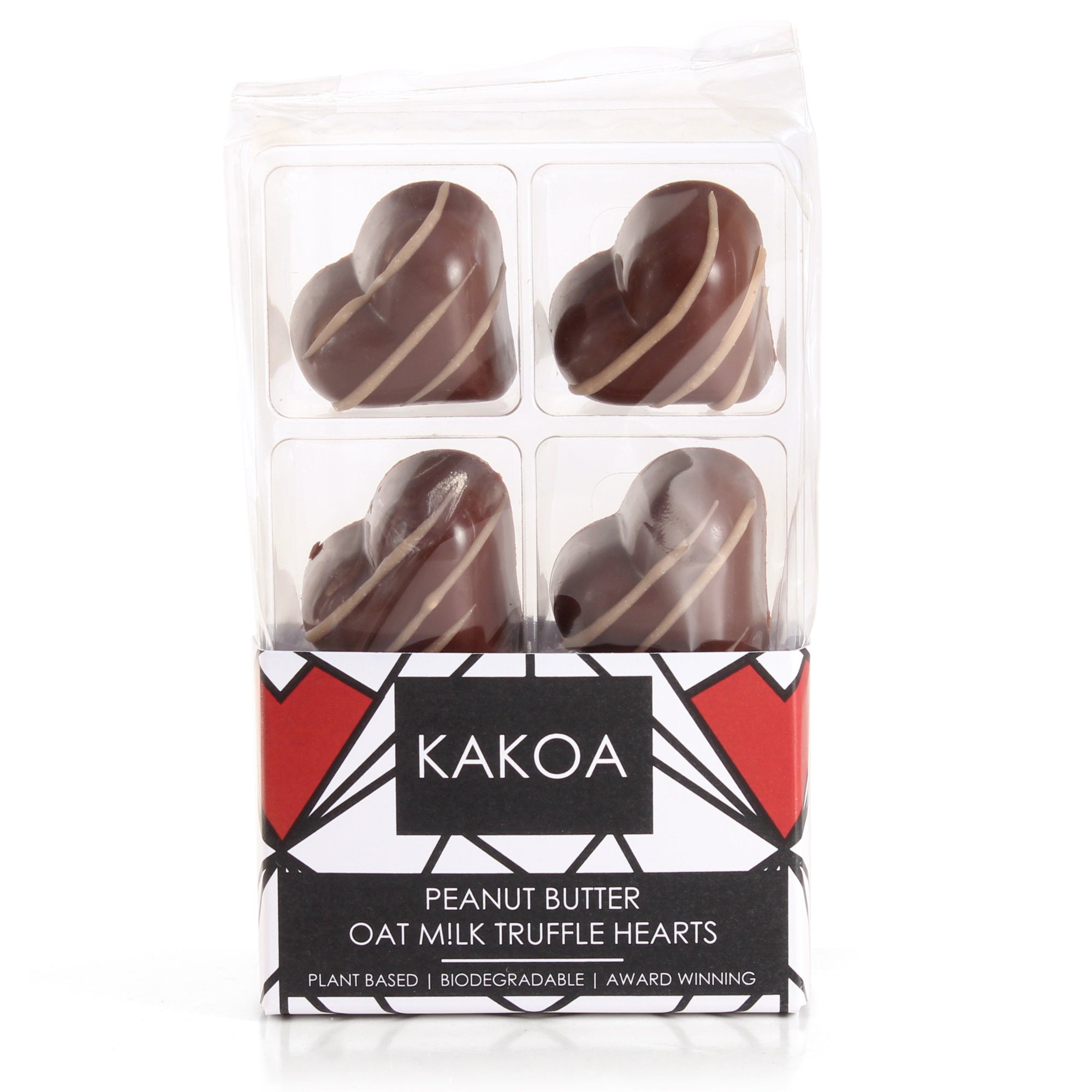 Vegan Chocolate Peanut Butter Truffle Hearts