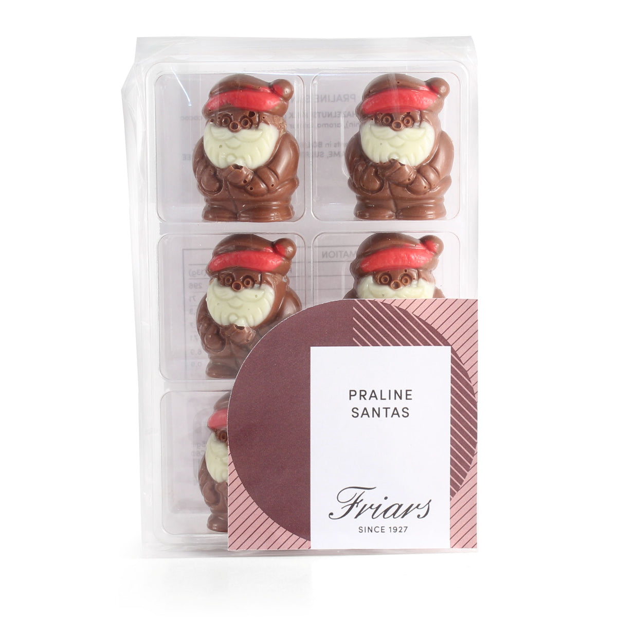 Praline filled chocolate Santas