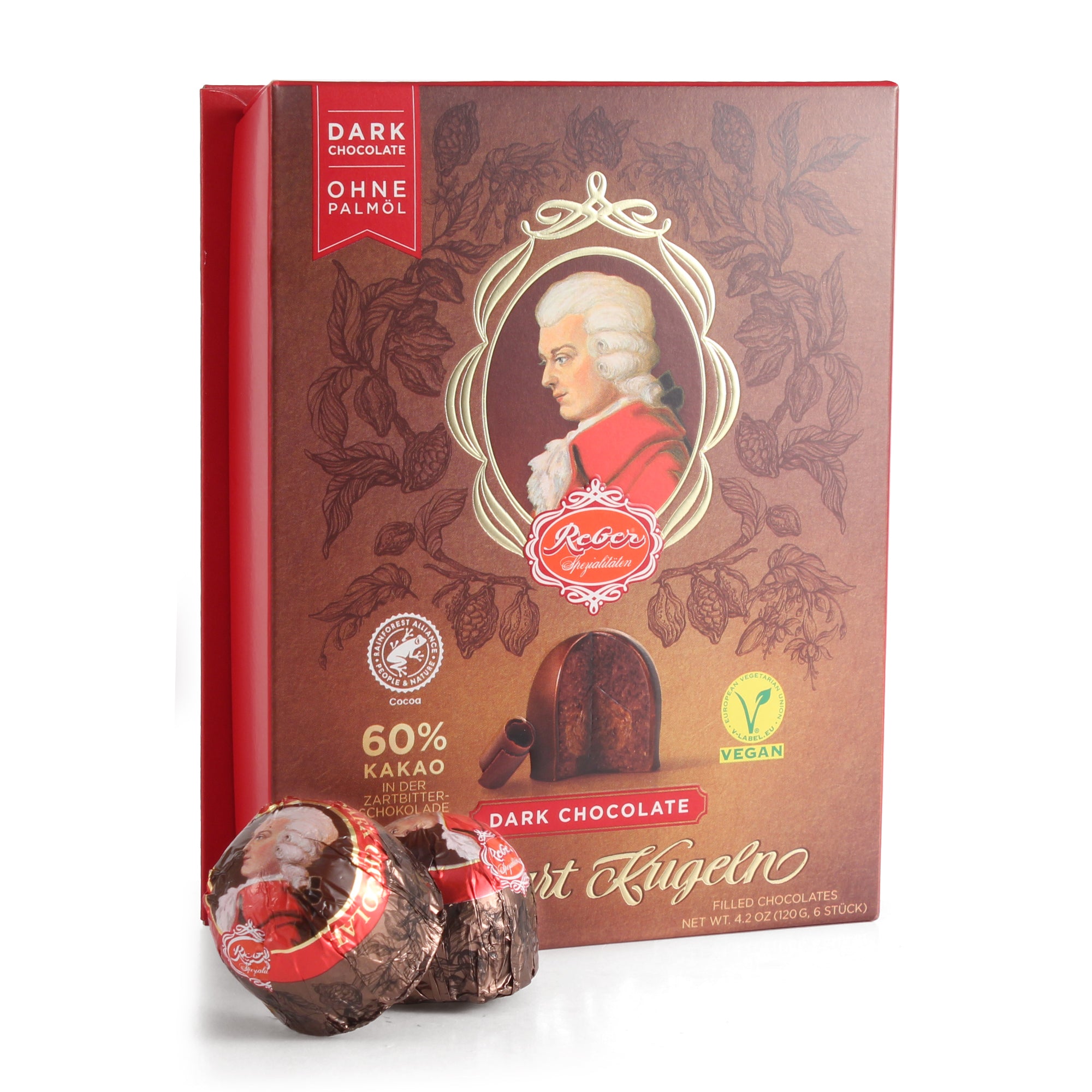 Reber Mozart Kugeln Dark Chocolate Marzipan
